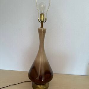 MCM Brown and tans Drip Glaze Lamp